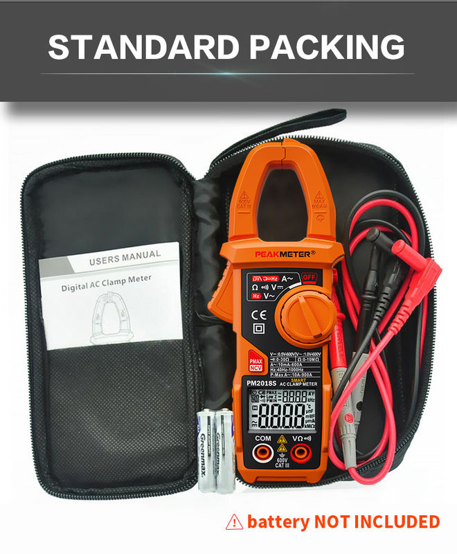 Digital Clamp Meter Multimeter , AC Current , AC Voltage , Resistance And Continuity Measurement