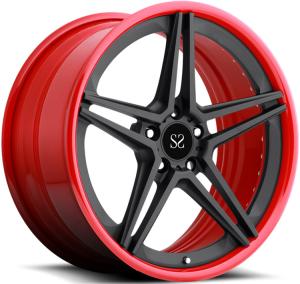 Wholesale Bmw M4 Wheels 18 19 20 21 22 Inch 5x120 Forged Alloy Custom Rims 2 Pc Red Machine Lip from china suppliers