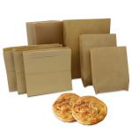 Blank Plain Grocery Food Packaging Small Block Bottom Brown Kraft Paper Bags No