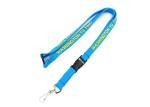 540mm/1080mm Length Personalized Breakaway Lanyards Sky Blue For Advertising
