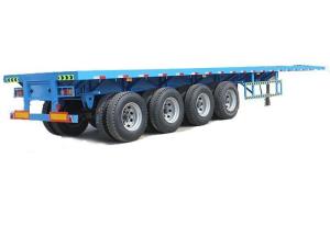 Wholesale 60 Ton 4 Axles Flat Bed Container Truck Trailer For Long Distance Transport from china suppliers