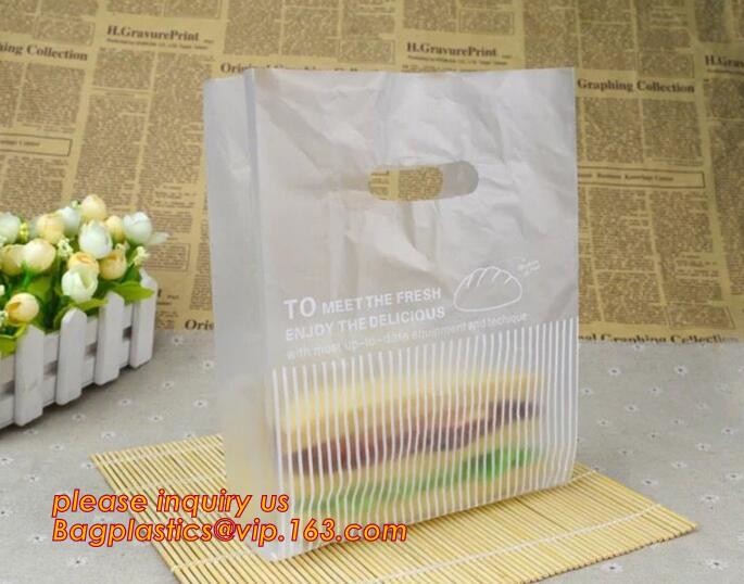 Wholesale Die Cut Handle Eco-Friendly Custom Design Shopping Gravure Printing Groceries Plastic Bags With Logo bagease