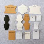 Custom Folded FSC White Kraft Paper Card Hot Gold Foil Paper Jewelry Necklace