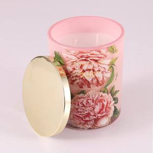 Wholesale Pastel 14.5oz Glass Jar Scented Candle Eucalyptus Camellia With Customized Fragrance from china suppliers