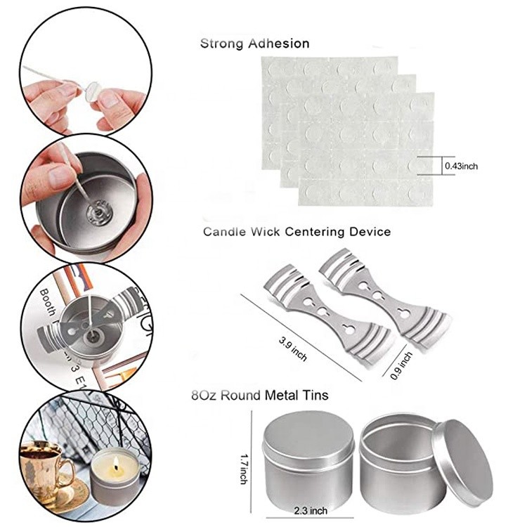 Tin Glass Jar Handmade Soy Making Candle Kits For Home Decor Gift