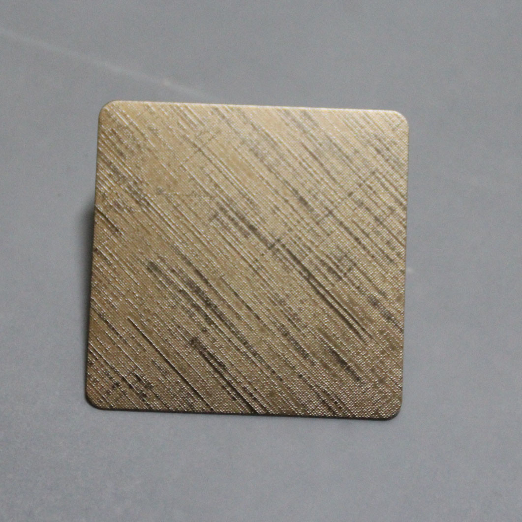 Gold Color SUS304 Stainless Steel Sheet Etching Decorative Home