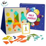 Educational Geometrical Felt Animal Stickers Puzzles For Toddlers Children