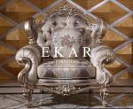 Baroque Majlis sofa Luxury Fabric Silk Curved Living Room Furniture European