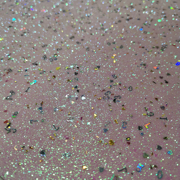 Colorful Artificial Chunky Glitter Fabric For Decoration