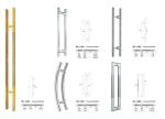 Stainless Steel glass door handle pull and push entry door handles set chrome WL