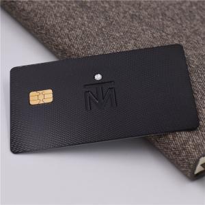 Wholesale Custom Luxury Metal Credit Card Laser Cut Engraved Matte Black Stainless Steel chip card from china suppliers