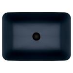 Tempered Glass Black Colour Wash Basin 12mm Acid Matt Counter Top Bowl Sink