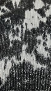 Wholesale Black And White Sequin Embrroidered Fabric Elegant For AW Season For Ladies Party from china suppliers