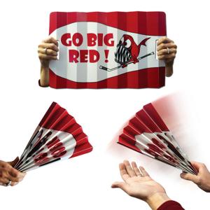 Wholesale Football Paper Game Promotional Folding Cheer Fan Logo Customized from china suppliers