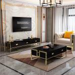 Modern Light Luxury Stainless Steel Lacquer Dressing Table TV Cabinet Combinatio