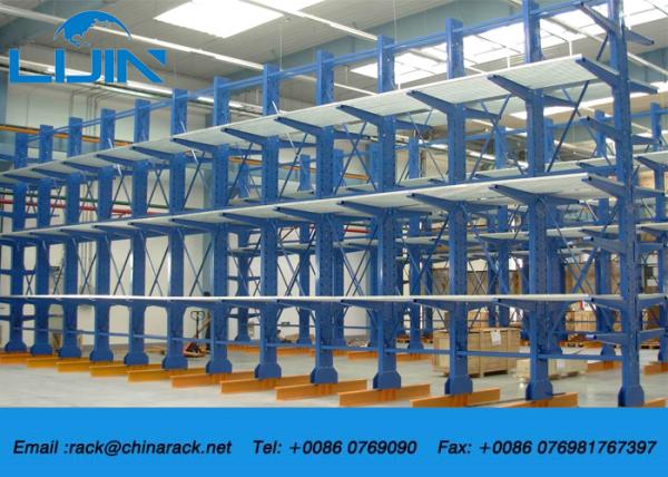 Heavy Duty Cantilever Warehouse Racks , Adjustable Q235B Steel Cantilever