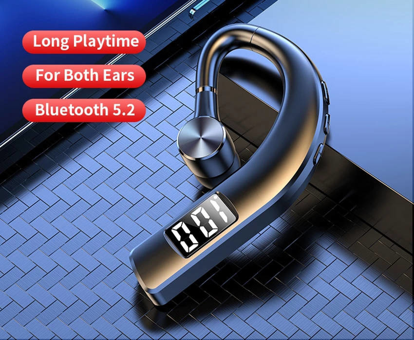 Bluetooth Earbuds With Mic CVC 6.0 Single Ear 0.5 Oz Light Weight For One Ear