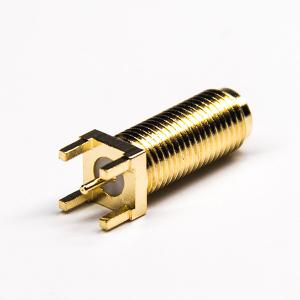 Wholesale 50Ω Gold Plating SMA Coaxial Cable Female Connector Dip Type L 20mm from china suppliers