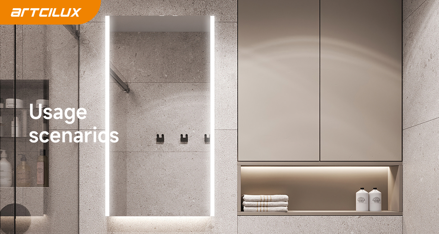 Surface Mounted Front Mirror Cabinet Strip Light Color Rendering Index Ra90