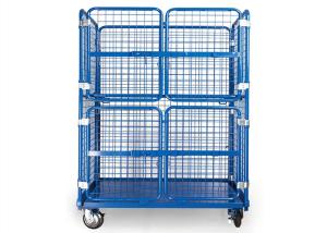 Wholesale Steel Wire Warehouse Cage Trolley Collapsible Rolling Security Cage High Strength from china suppliers
