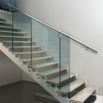 High-Grade Stainless Steel Handrails with 950mm Height for Glass Staircases