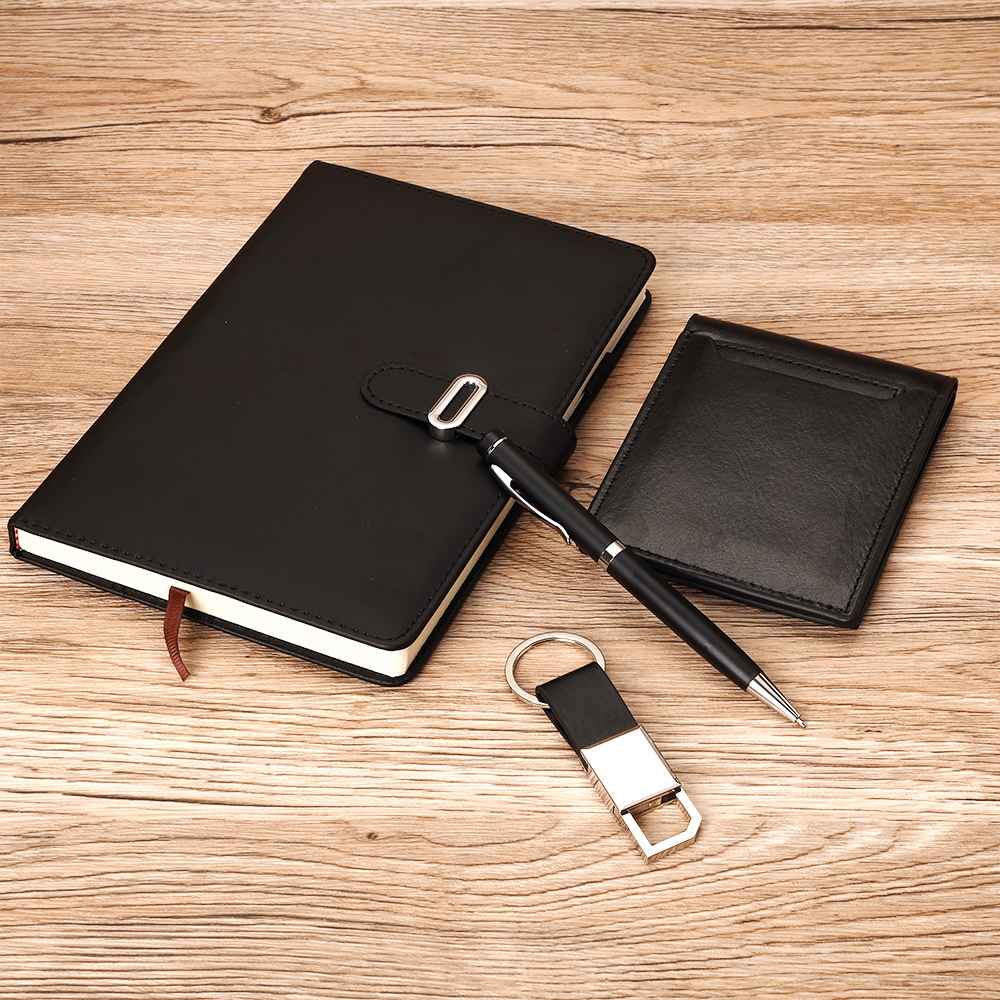 Office Stationery A5 Notebook with 100 Inner Sheets and Customized Leather Cover
