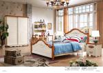 Mediterranean style European bedroom furniture wooden Double Bed