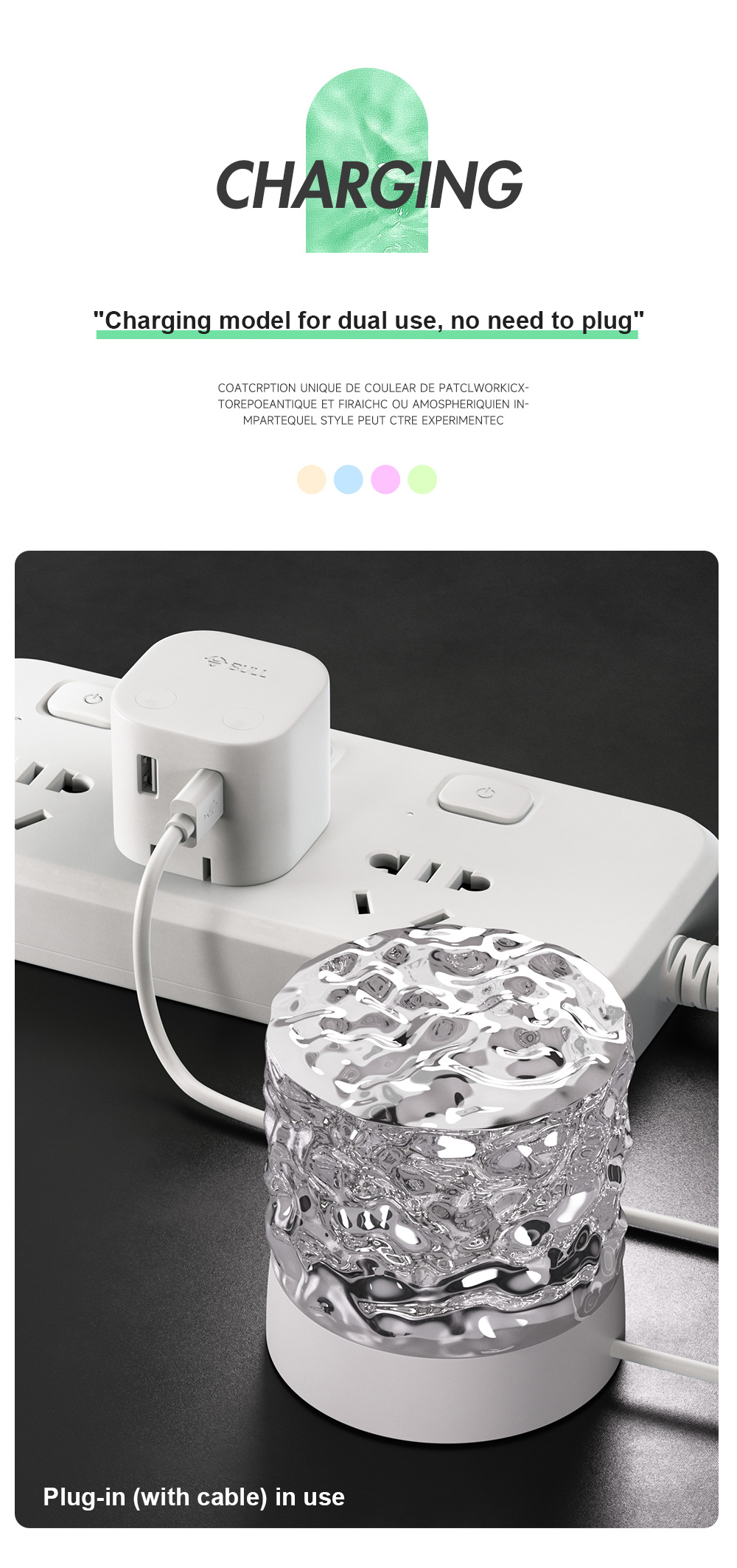 50000 Hours Lifespan Bedside Lamp for Children and Babies Sleeping 5V Working Voltage