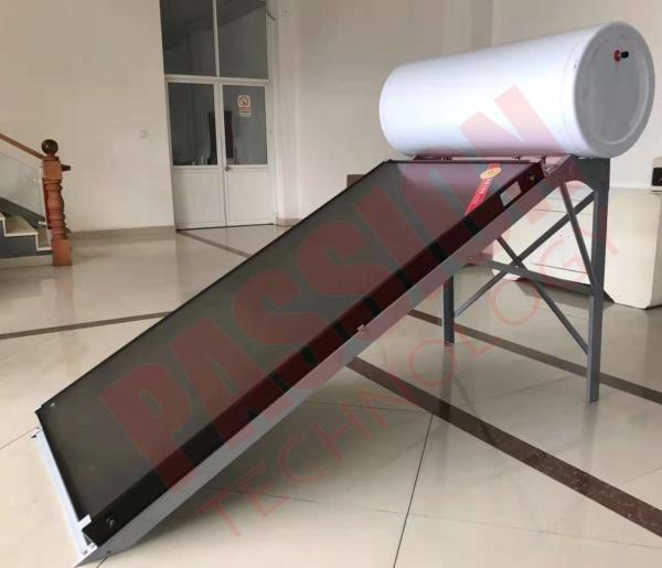 200L White Tank Flat Plate Solar Water Heater For Bathroom Heating , Washing /