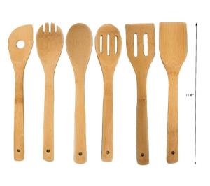 Wholesale Non Stick Bamboo Kitchen Supplies Bamboo Wood Utensils 6 Pieces Set from china suppliers