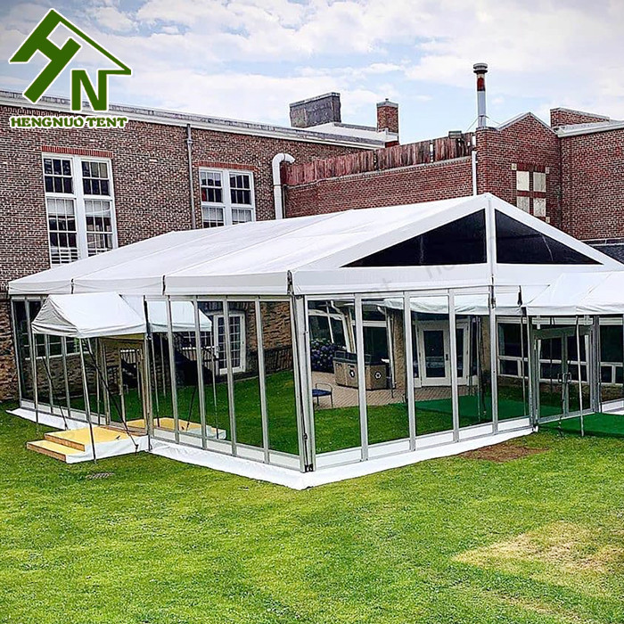 Yellow PVC Ceremony Marquee Events A Shape Tent 48m Bay Distance