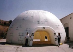 Wholesale 10 meters dia. triple layers white inflatable dome tent with big entrance from china suppliers