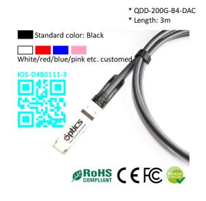 Wholesale QSFPDD-200G-DAC3M-B4 200G QSFPDD to 4x50G QSFP28 Breakout DAC(Direct Attach Cable) Cables (Passive) 3M from china suppliers