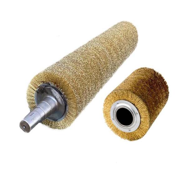 Industrial Coppered Steel Wire Brush Roller Polishing For Wood Floor Sanding