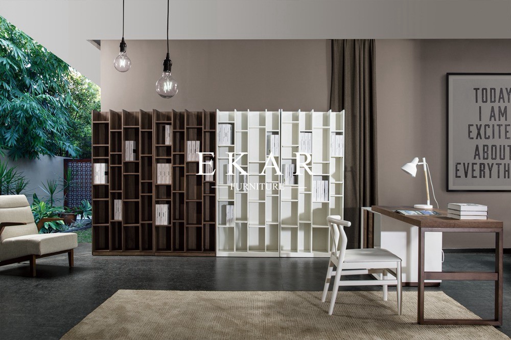 Wooden Modern Design Soild Oak Wood Book Shelf Bookcase