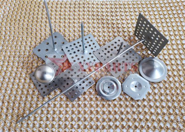 50mmx50mm Perforated Base Aluminum Pins For Installing Thermal Insulation