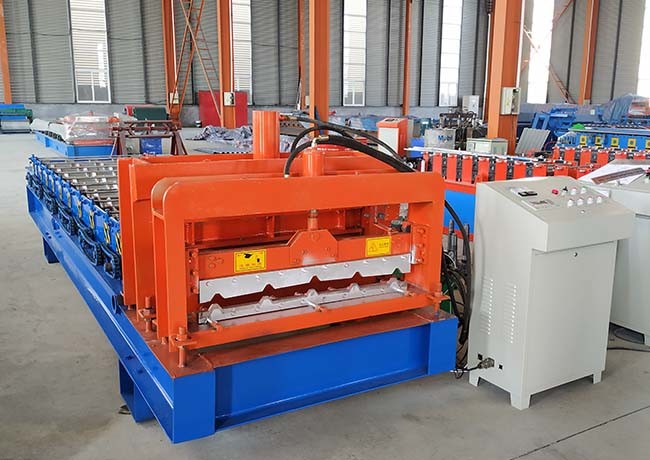 High Build Roofing Sheet Roll Forming Machine 12 Forming Steps With PLC Automatic Program