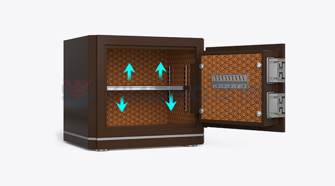 H350mm Durable Home Safe Box Dual Alarm