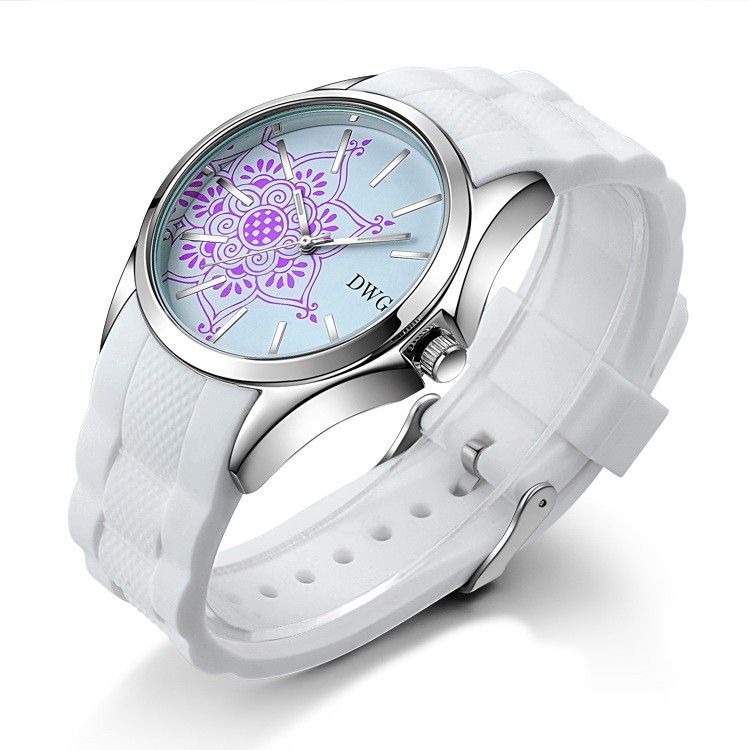 Japan Movt Silicone Sports Watch With Multi - Color Interchangeable Band