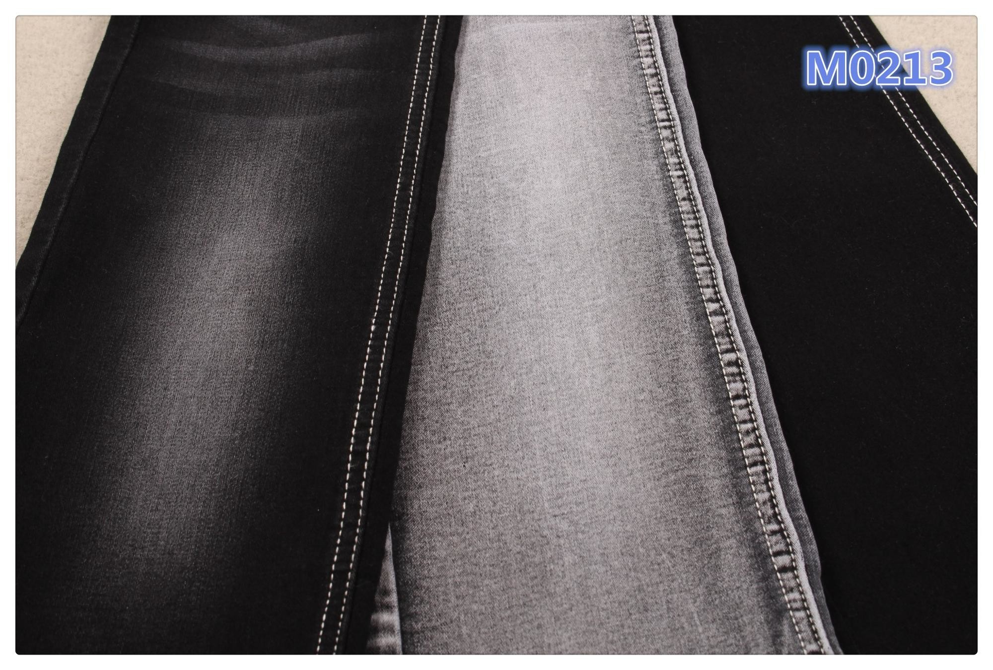 3% Spandex 10 Oz Stretch Satin Denim Fabric Lady Soft Jeans Material