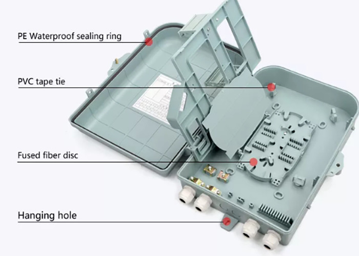 Outdoor Fiber Optic Distribution Box Black White Support OEM