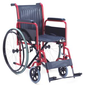 Wholesale Economic Friendly Folding Steel Wheelchair With Detachable Armrest Detachable Footrest from china suppliers