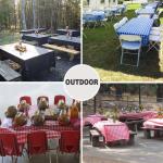 54 inch x 108 inch Premium Plastic Tablecloth Rectangle Waterproof Heavy Duty