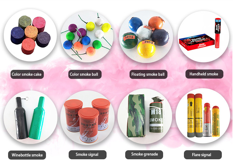 2 Minutes Rainbow Colorful Smoke Bomb Handheld OEM Package
