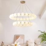 LED Energy Saving Glass Pendant Lamps Dining Room Restaurant Chandelier 25-30M2