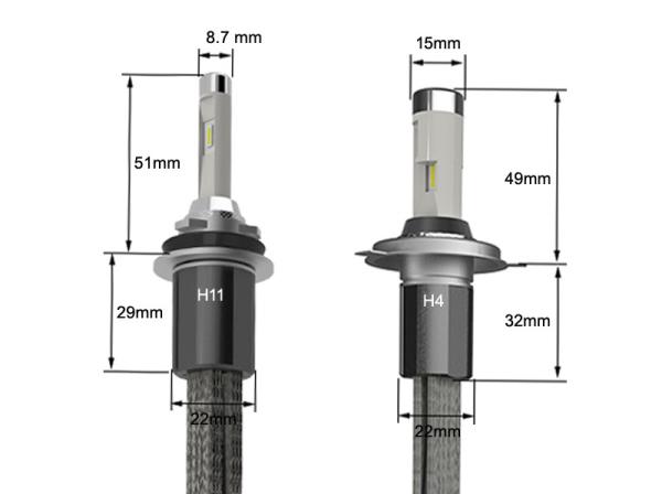 XHP50 XHP70 Cree LED Headlight Bulbs 9007 6500K -40℃ - +80℃ Operating Temperatur