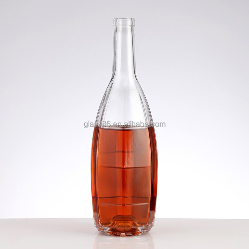 Base Material Glass Wine Bottle with Cork Direct 750ml 500ml Bottle