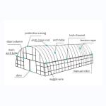 Film Cover 50x8m Single Span Type Agricultural Tunnel Greenhouse with 3.5-5M