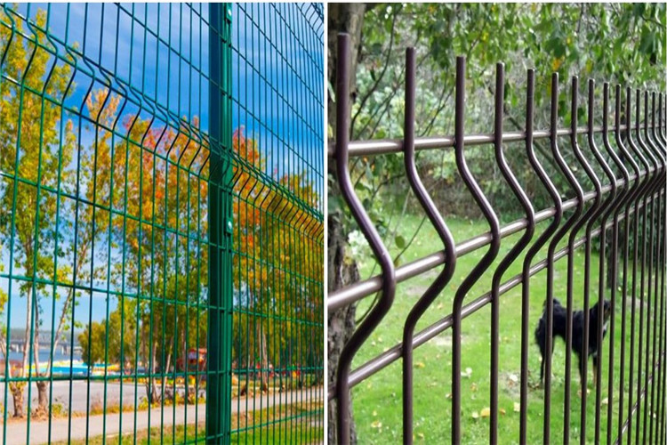 1.8m Welded Wire Mesh Fencing Plastic Film Package Powder Coated