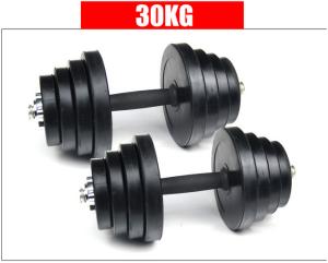 Wholesale 10kg 15kg 20kg 25kg 30kg black cast iron rubber coated cheap dumbbells for sales from china suppliers